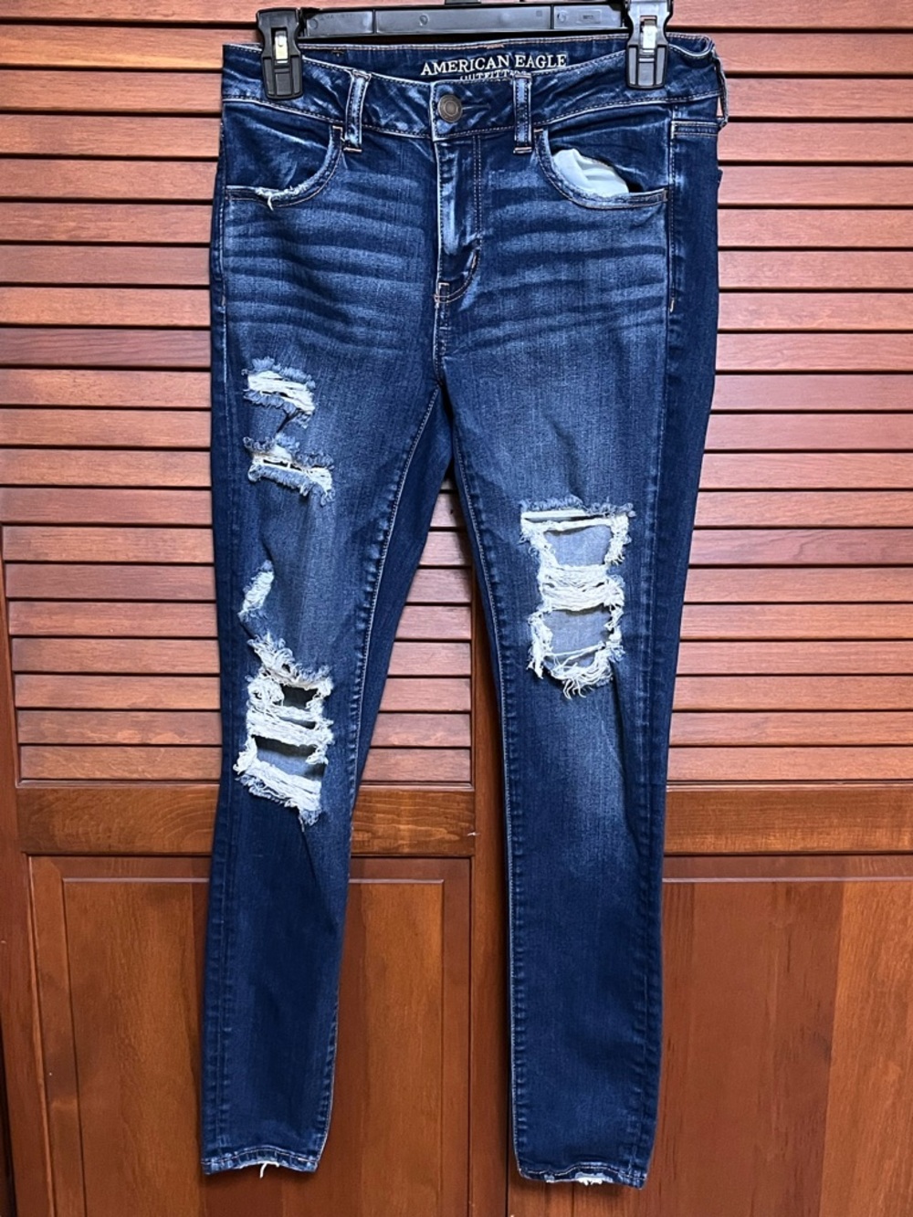 AE Next Level Ripped High-Waisted Jegging, Sz 8